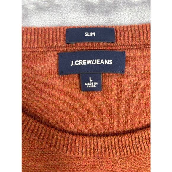 J.Crew Rust Orange Knit Sweater for Men - Size L - Picture 6 of 10